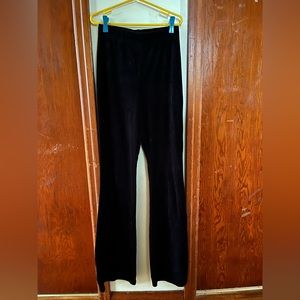 Black H&M ribbed velour flare pants
